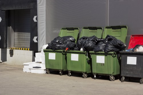 Waste collection schedule board in South London